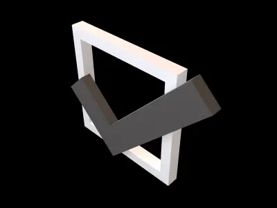 Checkbox with Tick Symbol v1 001 Low-poly 3D model