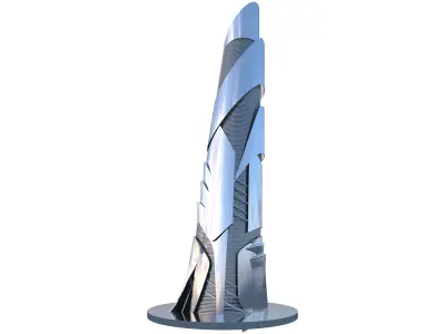 Scifi Building Futuristic Building 3D model  3D model
