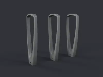 Bike Rack 22 PBR Game Ready Low-poly 3D model