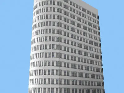 Tall Lowpoly Office Building 113 Low-poly 3D model