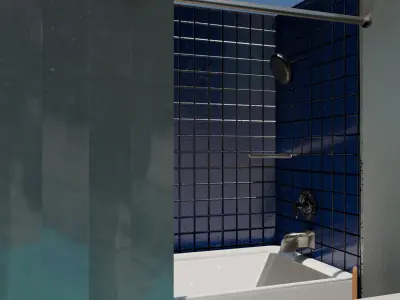 3D Modeled Bathroom Set 3D model