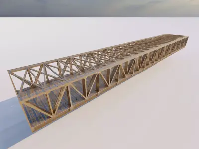 Structural engineering of Metal bridge structure 3D model order