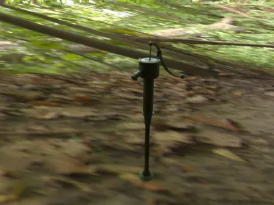 19th Century Water Pump Low-poly 3D model