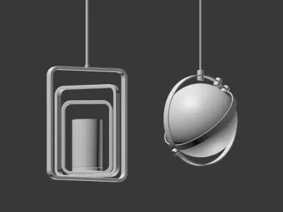 Pendant Light Collection 3D model