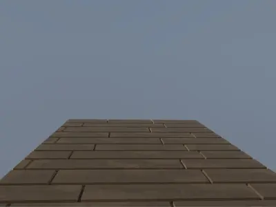 Floor brick wall in minecraft 3D model