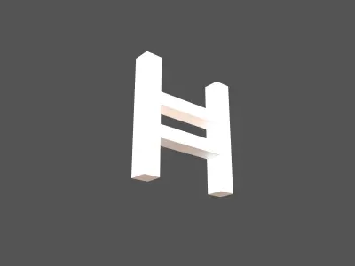 Hedera Coin v2 001 Low-poly 3D model