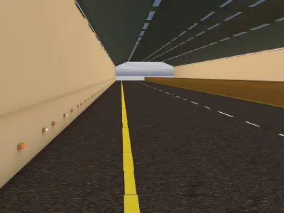 Road Tunnel 2 Low-poly 3D model