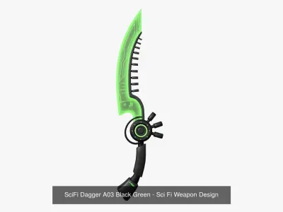 10 SciFi Daggers A Collection - Sci Fi Weapon Design 3D Model Pack