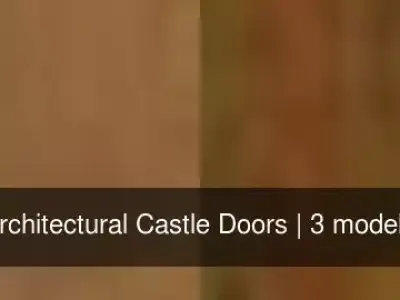 Architectural Castle Doors 3D Model Pack