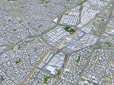 Konya Turkey 30km Low-poly 3D model