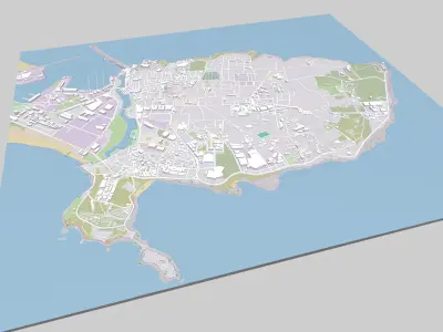 Cityscape Peniche Portugal 3D model