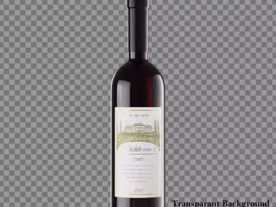 Render Ready Wine Bottle 3D model