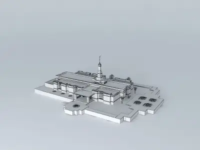 LDS. Temple Raleig North Carolina Templo Mormon. 68th operati... Free 3D model