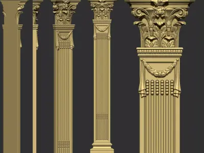 GREEK columns classical  decoration N4 3D model