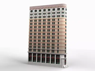 Beaver Building Low-poly 3D model