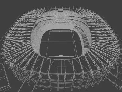 Azteca Stadium 3D 3D model