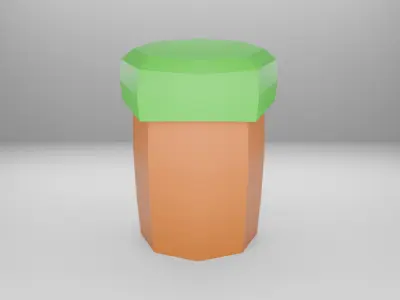 Low Poly Nature Terrain Border Low-poly 3D model