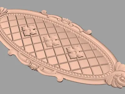Artcam 3D relief STL models for CNC woodworking E124 3D model