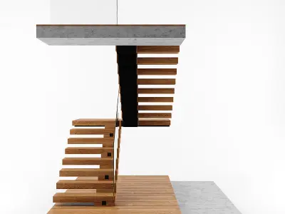Modern Interior Stair 3D model