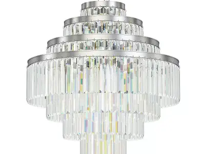 Alaine chandelier with clear crystals hanging from it 3D model