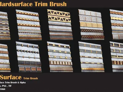 150 HardSurface Trim Brush-Vol2   Texture