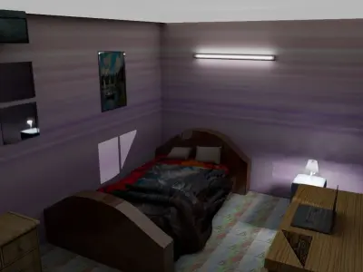 1 BHK flat 3D Model 3D model