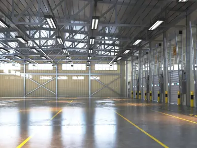  Detailed Warehouse With Interior And Exterior 