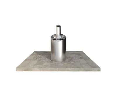 General Waste Container With Underground Storage 3D model