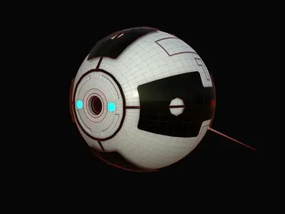 Sci-Fi Recon Drone Low-poly 3D model