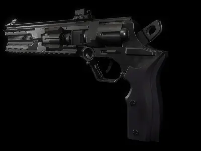 Future Gun  Low-poly 3D model