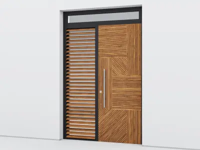 Aluminium door 186 3D model
