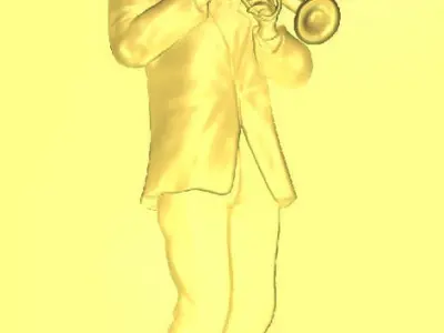 Trumpet Player Free 3D print model