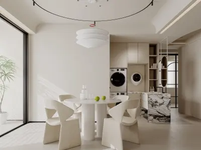 apartment interior scenes    3D model 12