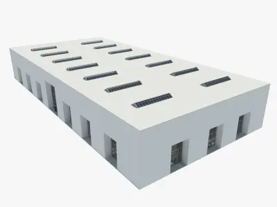 Exhibition Hall Warehouse 3 3D model