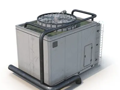 Rooftop Air Conditioner Unit Low-poly 3D model