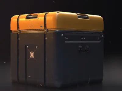 Sci-Fi Equipement Box  Low-poly 3D model