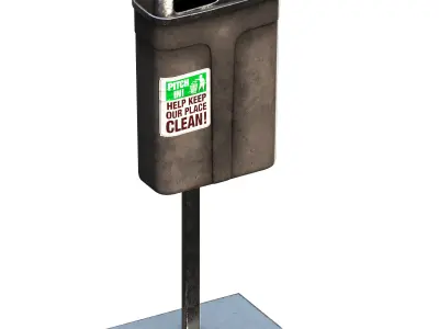 Trash bins Low-poly 3D model purchase