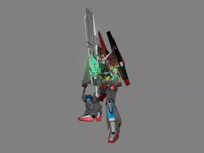 Attacker Gundam 12 3D model