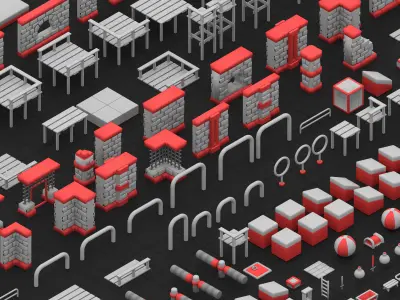 300 Basemesh city Collection 3D model