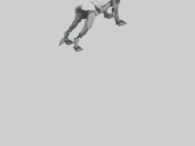 Robot version of a robot wolf model 3D model