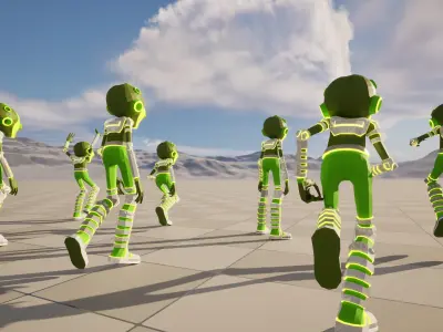 Alien low-poly stylized 2 Low-poly 3D model