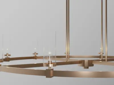 Modern Hanging Chandelier Minimalist 3D model