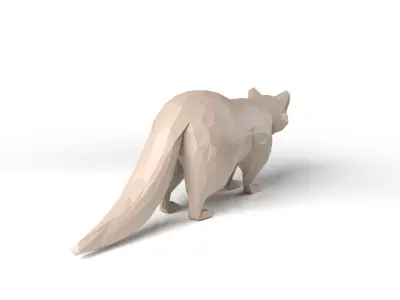 Raccoon Low Poligonal Low-poly 3D model