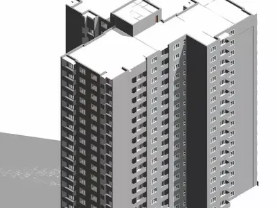 Kharkiv housing challenge - Saltivka Building Typologies 3D model