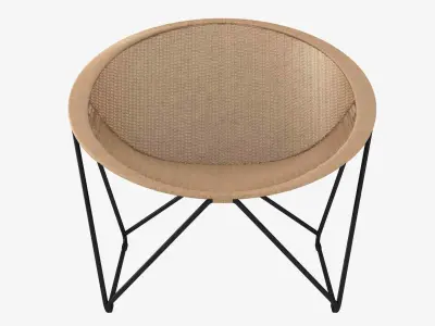 Yuzuru Yamakawa Fauteuil de jardin C317 noir  naturel 3d model 3D model