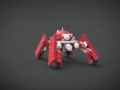 Logicoma futuristic robot Low-poly 3D model