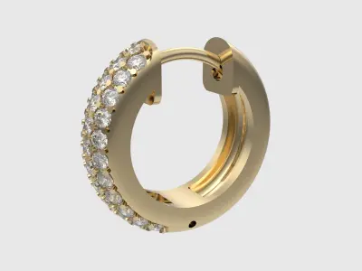 Radiant Hinged Hoop Earrings JDBCo 3D print model