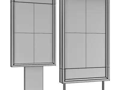 Billboard backlit 3D model