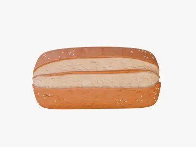 Soy products  Soy-based bread Low-poly 3D model