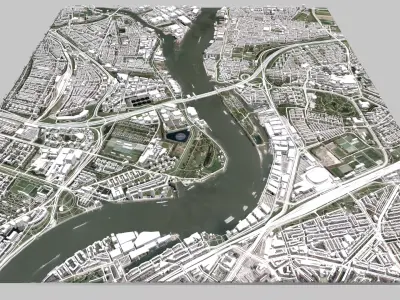 Cityscape Rotterdam Holland 3D model